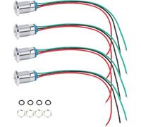 4pcs lumière bicolore en métal étanche, voyant LED, signal lumineux 110-220V 12mm (rouge vert)