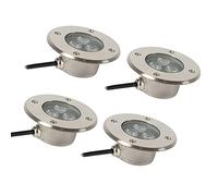 4PCS Lumière LED Submersible - Spot Encastrable Exterieur, Projecteur De Sol Encastré À LED 3W, Projecteur De Sol Étanche IP68, Lumières Sous-marines De Piscine, Pour Extérieur, Terrasse(Cold White Li