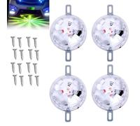 4Pcs Lumières LED pour Châssis Universelles & Étanches, Universal Waterproof LED Chassis Lights, Feux colorés pour châssis de Camion, Éclairage de châssis pour Voitures, camions, fourgonnettes