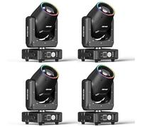 4PCS Lyre LED 230W 7R Beam Mini Lampe de scène Moving Head 13 couleurs 14 Gobos Jeu de Lumiere pour Disco Club Bar Mariage Noël Projecteurs Lumineux