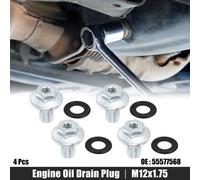 4pcs M12x1.75 Bouchon Vis Vidange Moteur Cater d'Huile 55577568 pour Chevrolet Silverado 3500 2011-2018