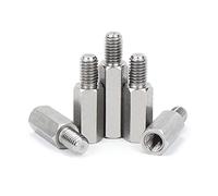 4pcs M8×30mm+15mm Entretoise pour carte mère PCB hexagonale mâle femelle entretoise d'espacement de pilier en acier inoxydable