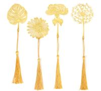 4pcs Marque Pages en Métal Or Signets Marque-page Livre Feuille Fleur Monstera Pissenlit Oeillet Tournesol Cadeau pour Amateurs de Livres Lecteurs Enseignants Adolescents Femmes Hommes
