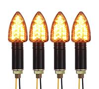 4pcs marque universelle imperméable à l'eau de moto moto 15LED clignotant indicateur orange lumière