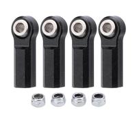 4PCS Metal Ball Joint Alloy for 1/10 RC Car, 7.0mm Diameter M4 Thread Straight Ball Joint Head with Nuts, Compatible Replacement for RC Model Car Steering Suspension System (Noire)