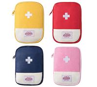 4pcs Mini Sac de Premiers Secours Vide Trousse de Premiers Secours Vide de Voyage Portable Sac de Rangement Médical d'urgence, Mini Sac Médical pour Maison, Bureau, Extérieur, 15x10,5cm