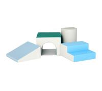 4PCS Module motricité bébé HOMCOM parcours motricité bébé en mousse EPE pour enfants d'âge préscolaire, multicolore