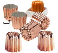 4pcs Moule cannelé cuivre moules cannelés Bordelais Pâtisserie Française traditionnel | Diamètre 5,5 cm YYV