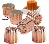 4pcs Moule cannelé cuivre moules cannelés Bordelais Pâtisserie Française traditionnel | Diamètre 5,5 cm