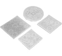 4pcs Moule Engrenage, Moule Resine Silicone Diy Résine Bijoux Pendentif Décorsion