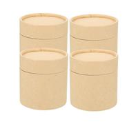 4pcs Multi Function Kraft Paper Storage Jars with Airtight Seal for Tea, Sugar & Kitchen Essentials - Home Organization Accessory