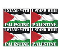 4pcs National Drapeau De Palestine Sticker Sticker Decs Palestine Flag Car Autocollants De Voiture Soutien des Autocollants Palestine pour Le Pare-Chocs De Fenêtre De Voiture