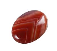 4pcs Natural Orange Red Stripe Agate Gems Arc BottomOval Gemstone Cabochons 20x15mm for Jewelry Craft Making GN43