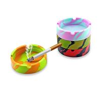 4PCS Ne cassera pas-Cendrier en Silicone Cigarettes Cendrier Coupe,Newness Cendrier de table Moderne en Silicone pour Utilisation intérieure ou Extérieure