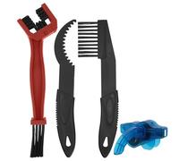 4PCS Nettoyeur de Chaîne de Vélo Set, Kit de Brosse à Bicyclette, Bicyclette Outil de Nettoyage, Kit de Brosse à Vélo,Brosse de Nettoyage Vélos Portable pour Tous Les Types de Vélos et VTT, Rouge