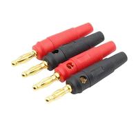 4pcs New 4mm Plugs pure copper Gold Plated Musical Speaker Cable Wire Pin Banana Plug Connectors