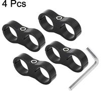 4pcs Noir AN12 24mm Voiture Tuyau Séparateur Agrafe Adaptateur avec Clé