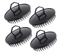 4pcs noir brosses de shampooing, Segbeauty cuir chevelu Massager Brush Set de coiffure hommes Style de cheveux peigne Brosse de douche Accueil