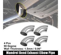 4pcs OD 3" 90 Degré Inox Acier Courbure Tube Echappement Coude Tuyau