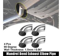 4pcs OD 4pouce 90 Dégrée Inoxydable Acier Plier Tube Échappement Coude Tuyau