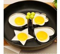 4pcs Oeuf De Cuisson Anneaux Moule Pancake, Différents Oeufs Formes De Cuisine en Acier Inoxydable Gadget Outil