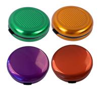 4pcs Organisateur de monnaie japonais 3, 4 pouces 7 emplacements Dispensateur de pièces portables avec miroir pour voyager en voiture sac à main