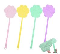 4pcs Ours Ours en Plastique de la Mouche en Plastique, Une Blanche de Bug à Longue poignée pour Une Utilisation extérieure intérieure