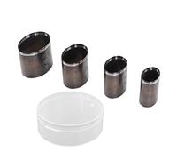4pcs Outils de Coupe Cuir Kit, Ensemble d'outils de Poinçon Creux en Forme Ovale, Ensemble De Poinçons avec Boîte De Rangement, Matrice De Découpe pour DIY L'artisanat du Cuir Fait à la Main