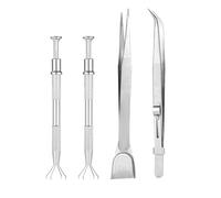 4pcs Outils de Décoration de Gâteaux, Comprenant un Stylo à Saupoudrer un Attrape-Perles et Une Pince à Gâteau avec Tête de Pelle pour la Décoration de Biscuits et de Cupcakes