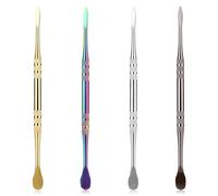 4pcs Outils de Sculpture sur Cire, 12,3cm Outils de Sculpture sur Argile à Double Tête Outil de Sculpture en Acier Inoxydable Outils de Sculpture Arc-En-Ciel pour La Modélisation de La Cire