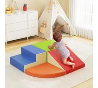 4PCS Parcours Motricité Bébé en Mousse,Module Motricité Bébé avec Housse Lavable & Amovible,Toboggans d'intérieur et Structures de Jeux pour Enfants d'Âge Préscolaire (Coloré)