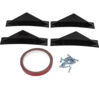 4pcs Pare-chocs arrière Diffuseur Abs courbé brillant spoiler noir requin Flossin universel pour voiture