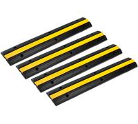 4pcs Passage de Cable 1 Canaux Rampe Caoutchouc Protection des Cables Max 7,5t