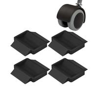 4pcs Patins pour Meubles en Silicone, Coupelle Pied de Meuble Butée de Meuble pour Empêcher Le Glissement, Coussinets de Meubles Antidérapants pour Toutes Les Roues de Meubles (Noir)