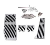 4pcs Pédale de Pied de Voiture, Keenso Couvre-pédale d'Embrayage Manuel Boîte de Vitesses d'Embrayage de Frein Repose-pied pour E30 E32 E34 E36 E38 E39 E46 E87 E90 E91 E92