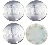 4Pcs Pièces Cache Moyeux pour KIA K3 K5,Cache Moyeu Aluminium+ABS Cache de Roue Centrale ABS Accessoires de Voiture,Silver-A