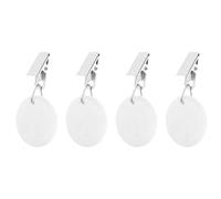 4pcs Pièces De Nappes En Pierre Avec Clip Métallique Sécurise Le Coin Tissu Fixation Sans Dommage Tables