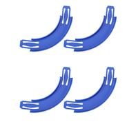 4pcs Pièces de Piste Tournante pour Hot Wheels, 90 Degrés Extension de Piste Course Incurvés Voiture Jouet ABS Chemin Pièces Construction Compatibles avec Hot Wheels (Bleu)