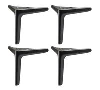 4pcs Pieds de Meuble Metal Noir,Pied de Table Modernes en Métal en Forme de Triangle,Pieds de Rechange pour Canapé/Armoire/Table de Chevet/Meuble TV/Meuble de Salle de Bain (18cm/7.1in)