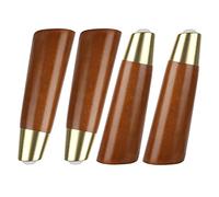 4Pcs Pieds de Meubles en Bois, Pieds de Canapé de Rechange, Pieds de Table Coniques en Bois Massif, avec Accessoires, pour Meuble TV Table Basse Armoire(Color:tilt,Size:12cm/4.72in)