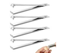 4pcs Pince à Éplucheur l'Ail, Pince à Désarêter en Acier Inoxydable Outil pour Enlever la Peau d'Ail Pince à Arêtes de Poisson Coupe-Ail pour la Cuisine de Gadgets Pratiques Outils de Légumes