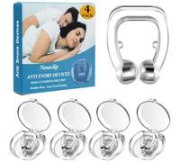 4PCS Pince à Nez Anti Ronflement, Clip de Nez en Silicone Magnétique, Dilatateur Nasal Réutilisable, Dispositifs anti-ronflement Améliore la Respiration Empêcher le Ronflement, Transparent