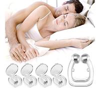 4Pcs Pince à Nez Magnétique Anti-Ronflement Silicone Magnétique Efficace Dispositif Anti-Ronflement Snore Stopper Nose Clip Dilatateur Nasal Aider à Dormir