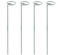 4PCS Plant Soutien enjeux avec des Tailles réglables (24/12/36 '') PARTES Flores Jardine DE Rust-Rust pour Plantes Fleurs de Pivoine Rose Lily Tomatoesplant Support