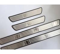 4Pcs Plaques de Seuil de Porte de Voiture en Acier Inoxydable pour Citroen C4 C3 C5 C1 C2 Berlingo C-Elysee C4-Picasso C4-Aircross, Bande Décorative Anti-Usure de Seuil RéSistant Aux Rayures