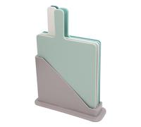 4PCS Plastic Cutting Boards Set Color Coded Chopping Boards with Storage Stand for Home Kitchen Restaurant