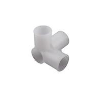 4pcs Plastic Inner Diameter 12mm 16mm 20mm 25mm PE Tee Connector Four Five Way Joint Pipe Adapter Wardrobe Fittings(4 Way Connector,Inner Diameter 16mm)
