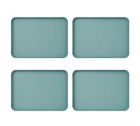 4PCS Plastic Serving Trays 29cm Unbreakable Nordic Style(Green)