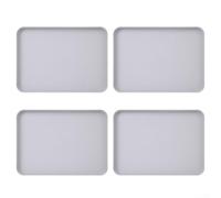 4PCS Plastic Serving Trays 29cm Unbreakable Nordic Style(Grey purple)