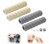 4pcs Poignée de Porte Housse de Protection,Housses de Porte Sécurité Enfants,Antichoc, Mousse Douce Antistatique,pour Maison, École, Restaurant(Beige et Gris)